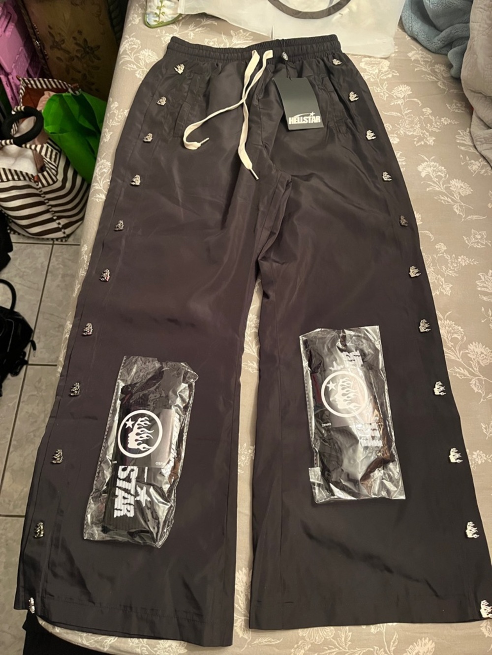 Hellstar Men's Track Pants with 2 pair of socks (sold as Set)